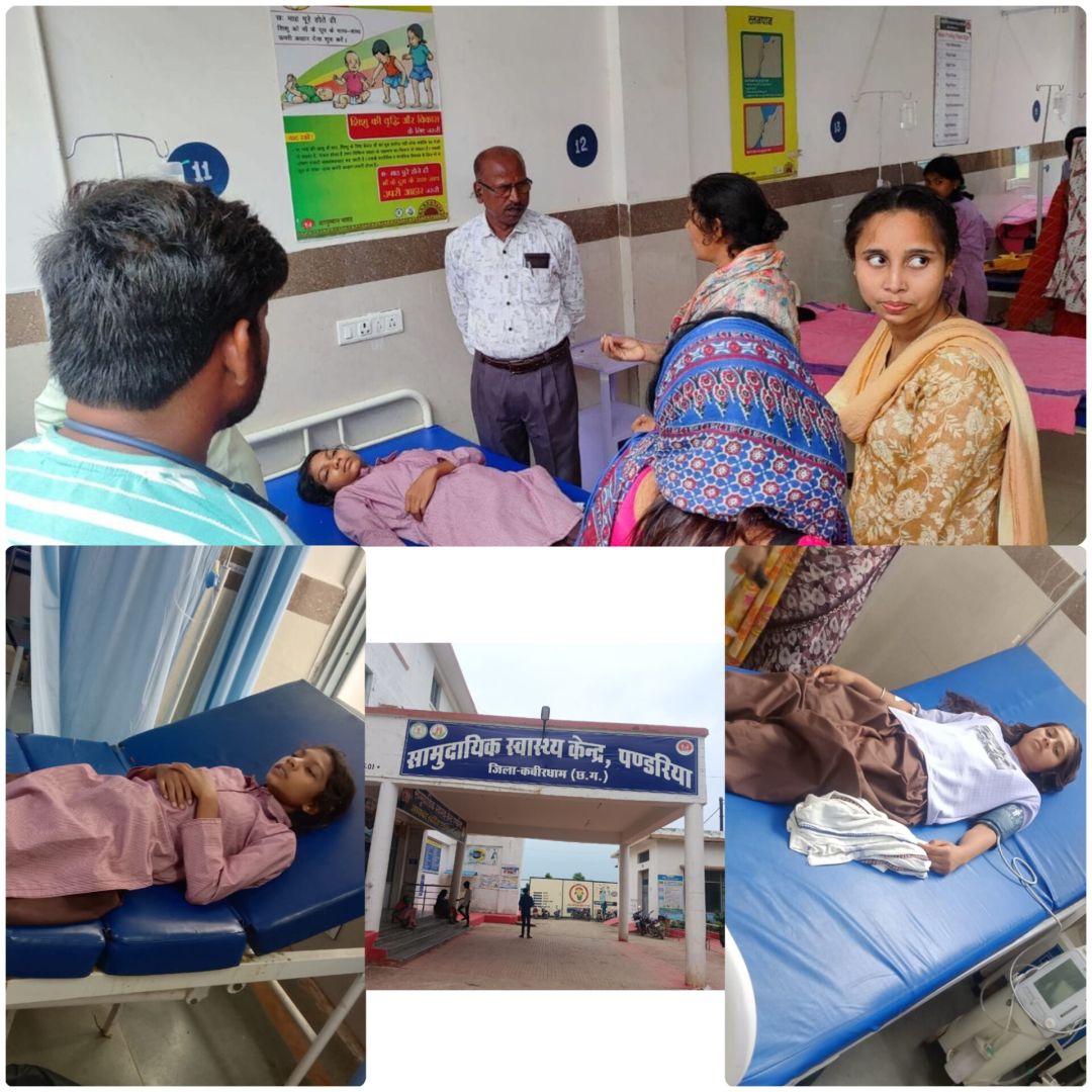कस्तुरबा गांधी बालिका छात्रावास की आठ बालिकाओं की तबियत बिगड़ी  चार को पंडरिया अस्पताल में कराया गया दाखिल